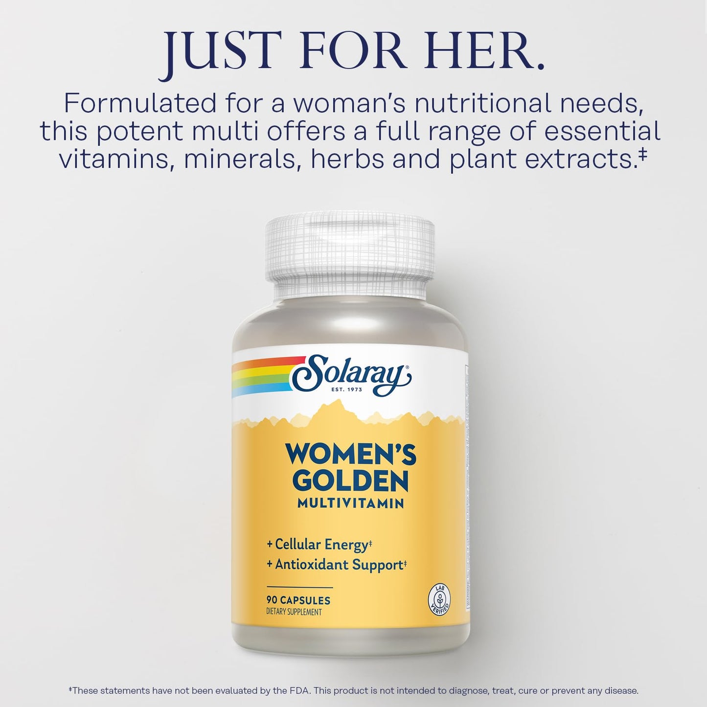 SOLARAY Women's Golden Multi-Vita-min Capsules, 90 Count - Multivitamin & Mineral