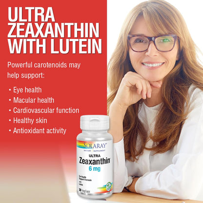 SOLARAY Ultra Zeaxanthin 6 mg – Eye Health & Macular Support | 30ct