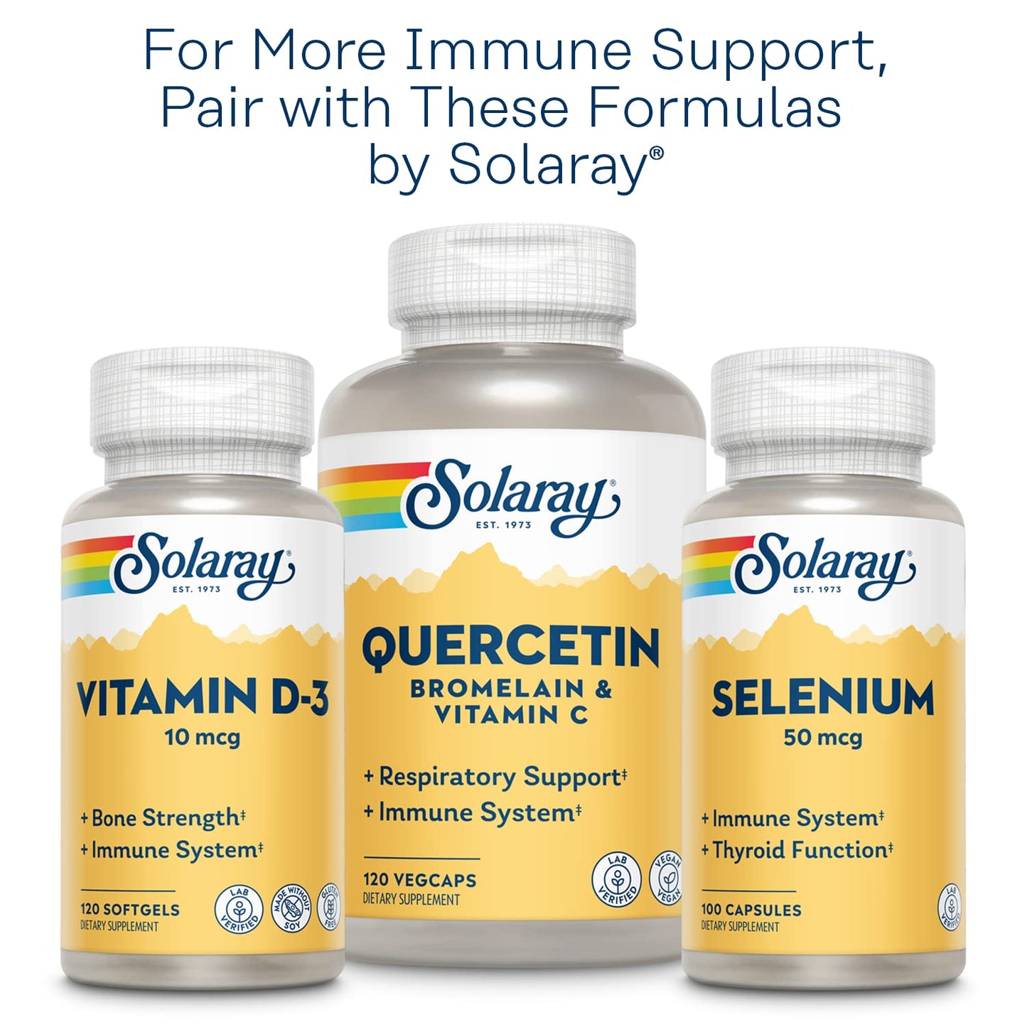 Solaray Zinc 50mg Immune Support Capsules – 100 Count, Vegan