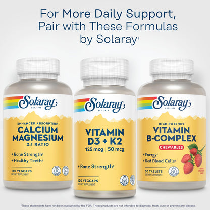 SOLARAY Vitamin B-Complex Chewables – Strawberry – Healthy Energy, Metabolism & Red Blood Cell Support | 50 Tablets (Pack of 2)