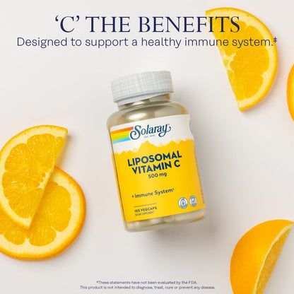 SOLARAY Liposomal Vitamin C 500mg – Immune Support, Vegan