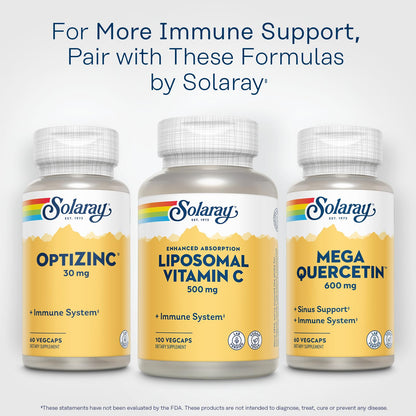SOLARAY Liposomal Vitamin C 500mg – Immune Support, Vegan