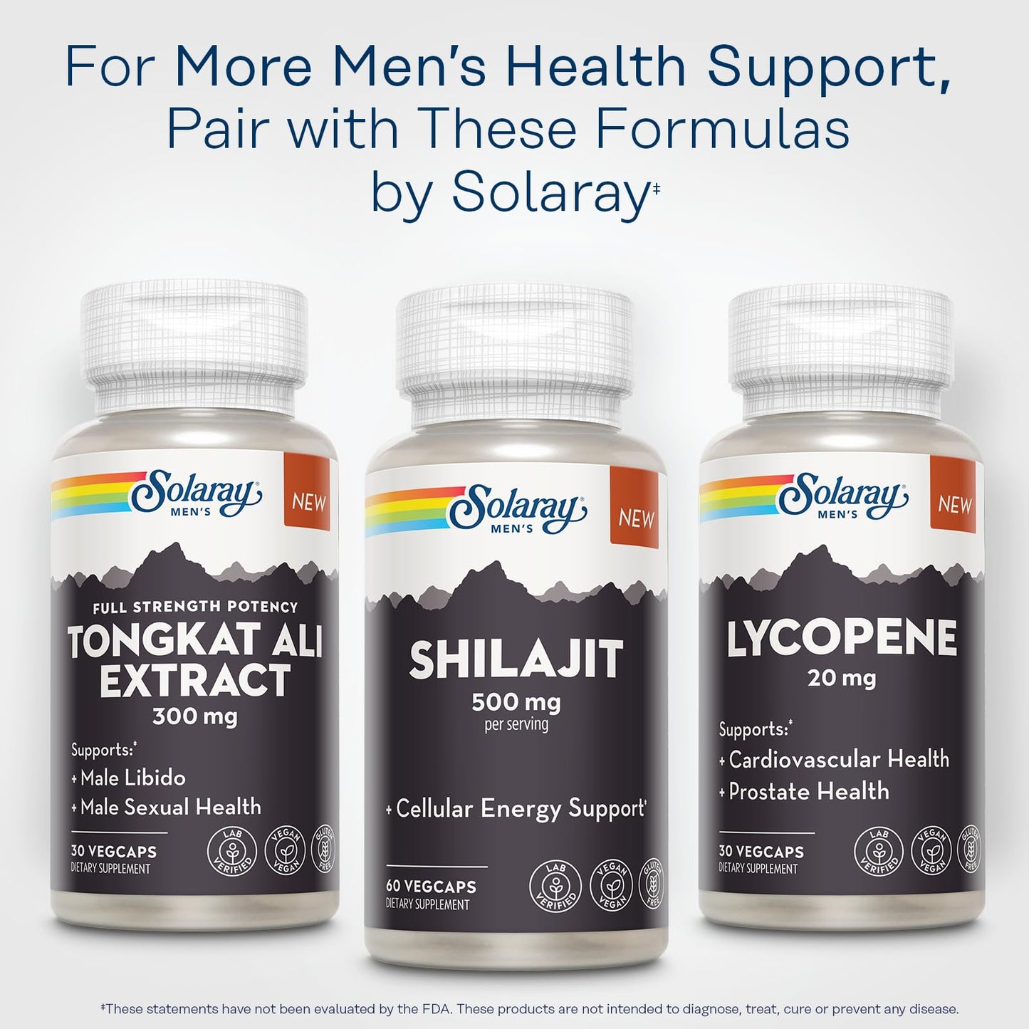 SOLARAY Shilajit 500 mg for Men – PrimaVie Himalayan Shilajit | Vegan & Gluten Free
