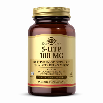 Solgar 5-HTP 100 mg - 90 Veg Capsules - Relaxation & Serotonin Support