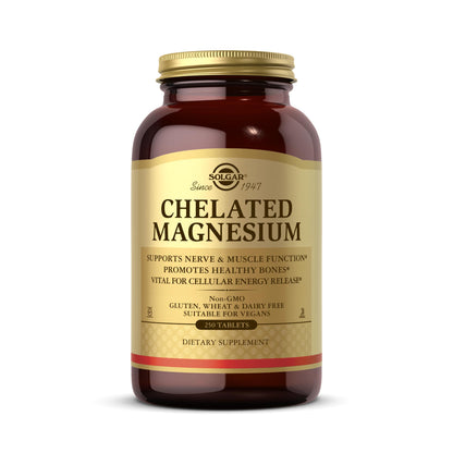 Solgar Chelated Magnesium - 250 Tablets | Supports Nerve & Muscle Function