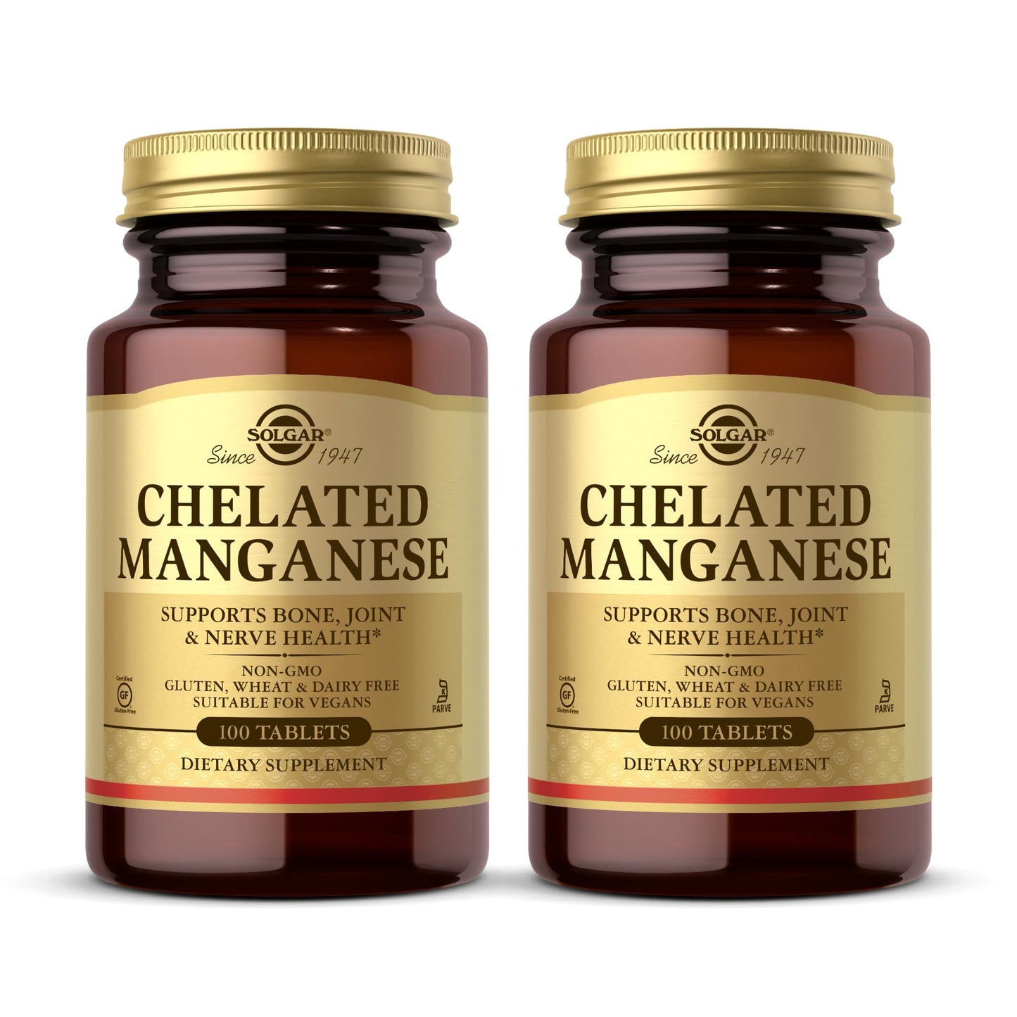 Solgar Chelated Manganese - 200 Servings | Bone, Joint & Nerve Health | Vegan, Non-GMO