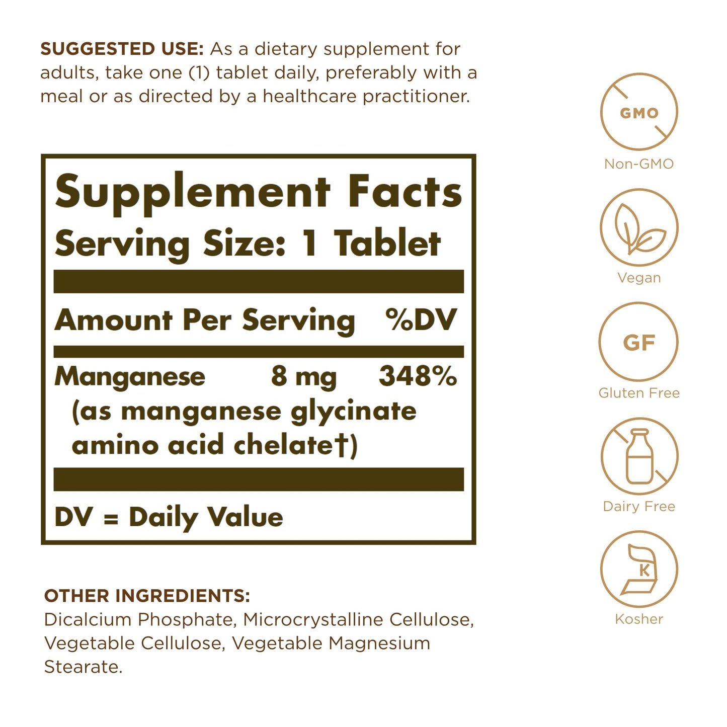 Solgar Chelated Manganese - 200 Servings | Bone, Joint & Nerve Health | Vegan, Non-GMO