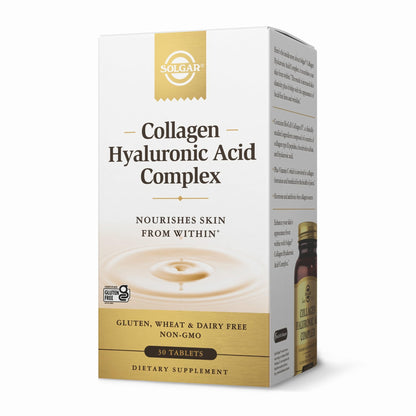 Solgar Collagen Hyaluronic Acid Complex - 30 Tablets | Non-GMO, Gluten & Dairy Free