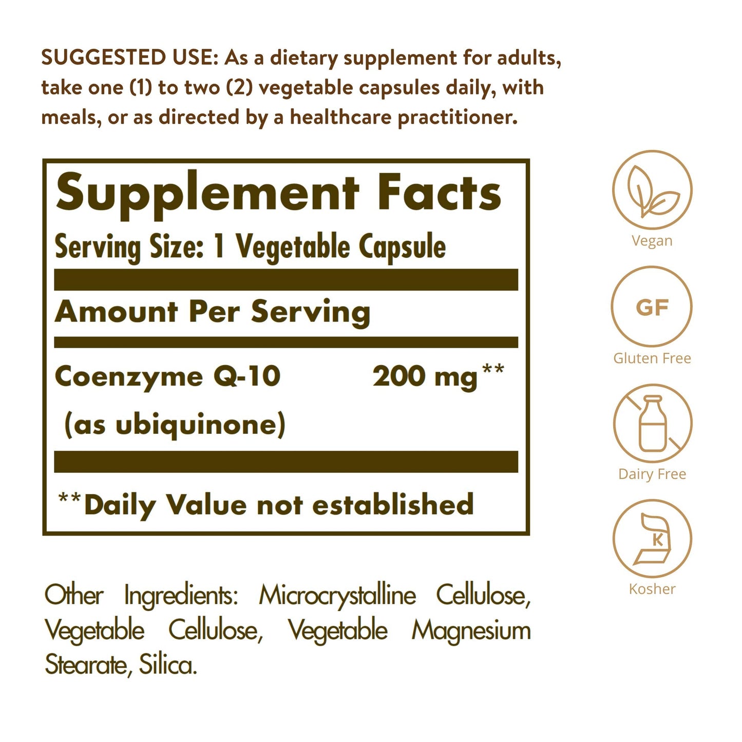 Solgar Vegetarian CoQ-10 200 mg – 60 Vegetable Capsules | Heart Health & Antioxidant