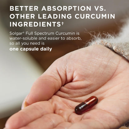 Solgar Full Spectrum Curcumin - 90 LICaps | Superior Absorption for Brain, Joint & Immune Health