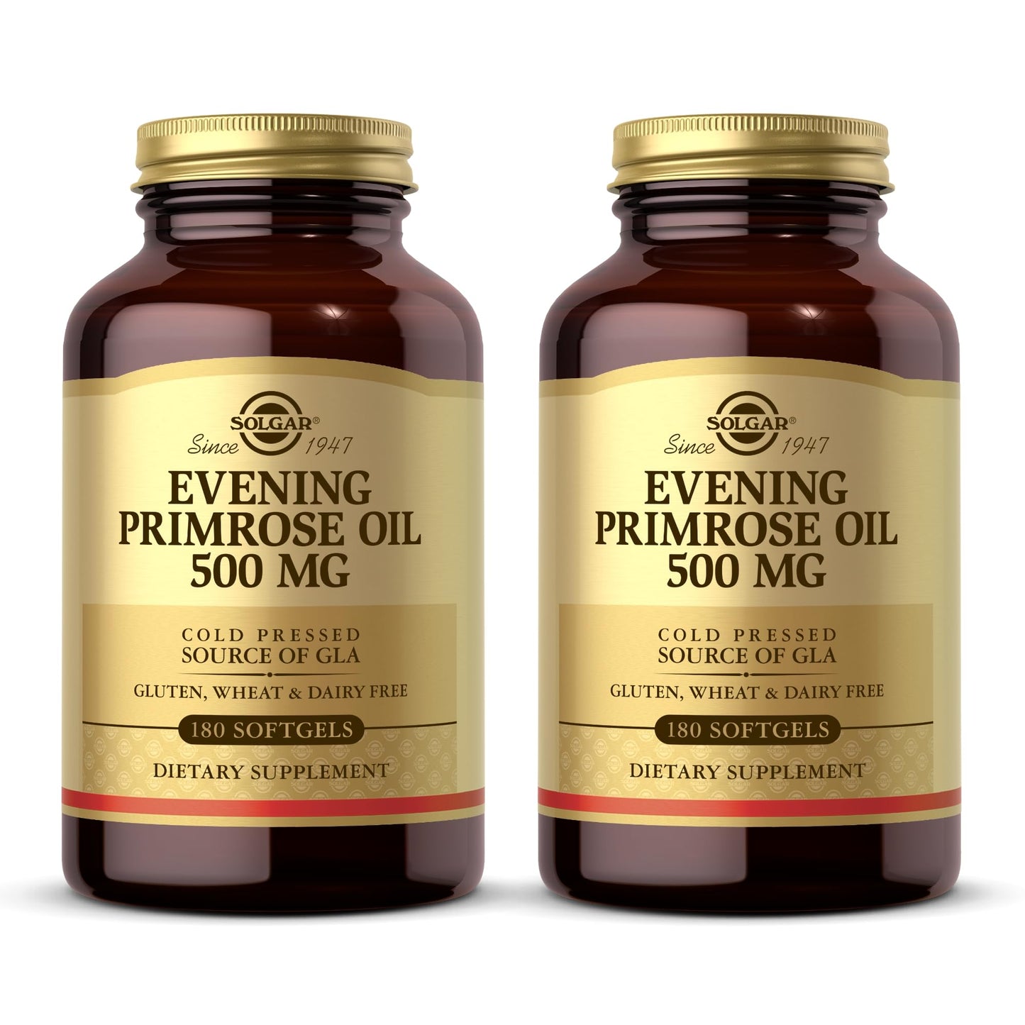 Solgar Evening Primrose Oil 500 mg – 360 Servings, 2 Pack | Gluten Free & Dairy Free