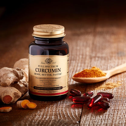 Solgar Full Spectrum Curcumin - 90 LiCaps | Superior Absorption, Brain, Joint & Immune Health | Non-GMO, Vegan, Gluten Free, Dairy Free