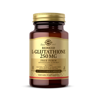 Solgar Reduced L-Glutathione 250 mg | 30 Veg Capsules - Non-GMO, Vegan, Gluten Free