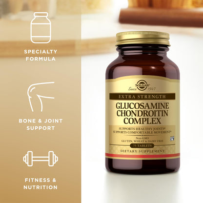 Solgar Extra Strength Glucosamine Chondroitin Complex - 75 Tablets | Supports Healthy Joints