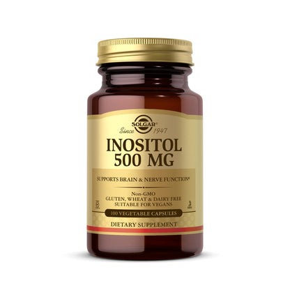 Solgar Inositol 500 mg – 100 Veg Capsules | Supports Cellular Function & Brain Health | Vegan, Gluten Free, Dairy Free, Kosher