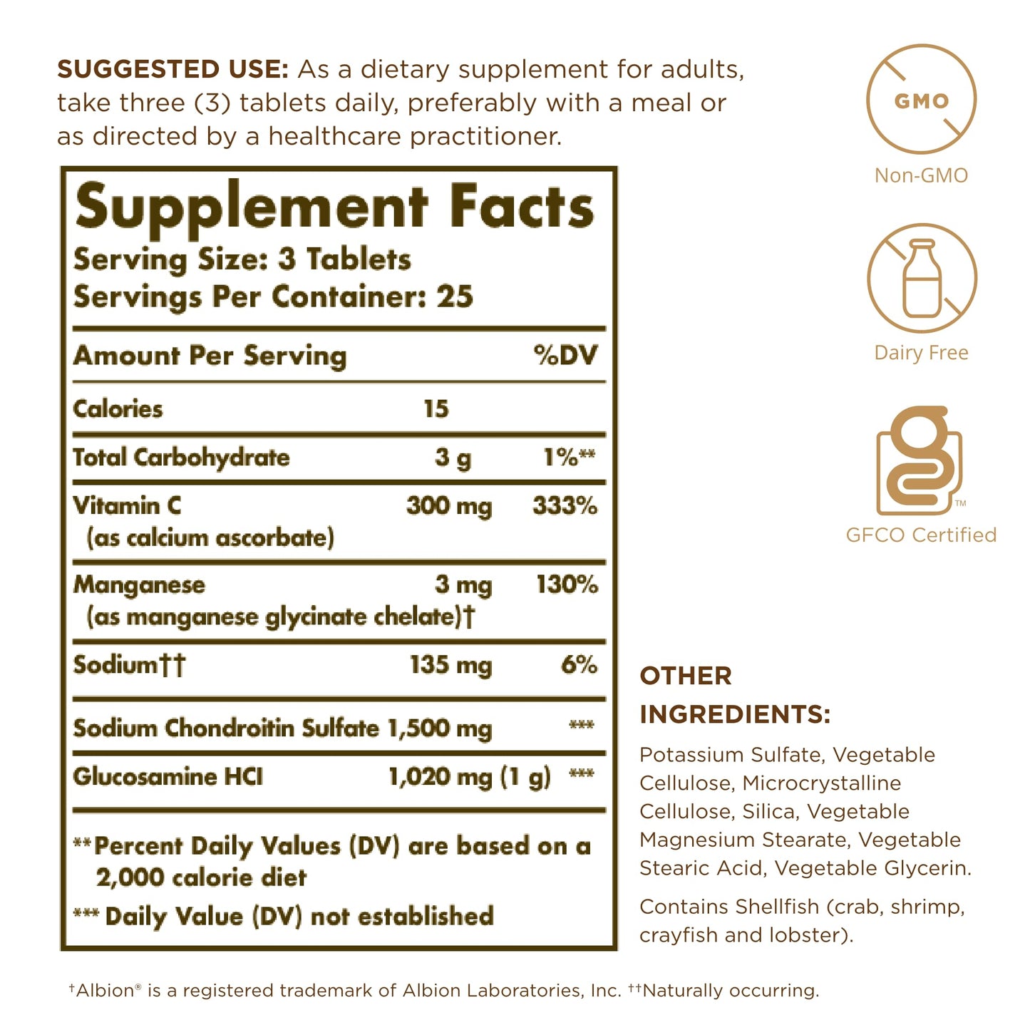 Solgar Extra Strength Glucosamine Chondroitin Complex - 75 Tablets | Supports Healthy Joints