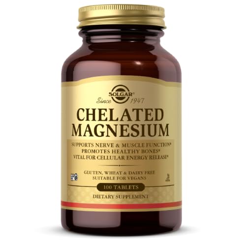 Solgar Chelated Magnesium 250 Tablets – Supports Nerve & Muscle Function
