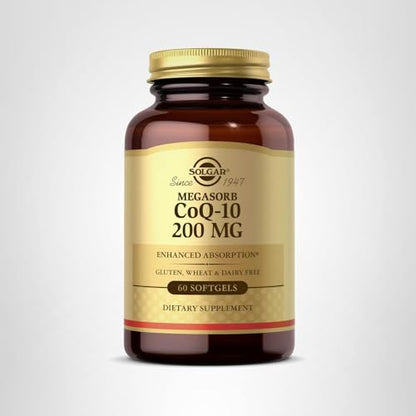 Solgar Megasorb CoQ-10 200 mg – 60 Softgels | Heart & Brain Support