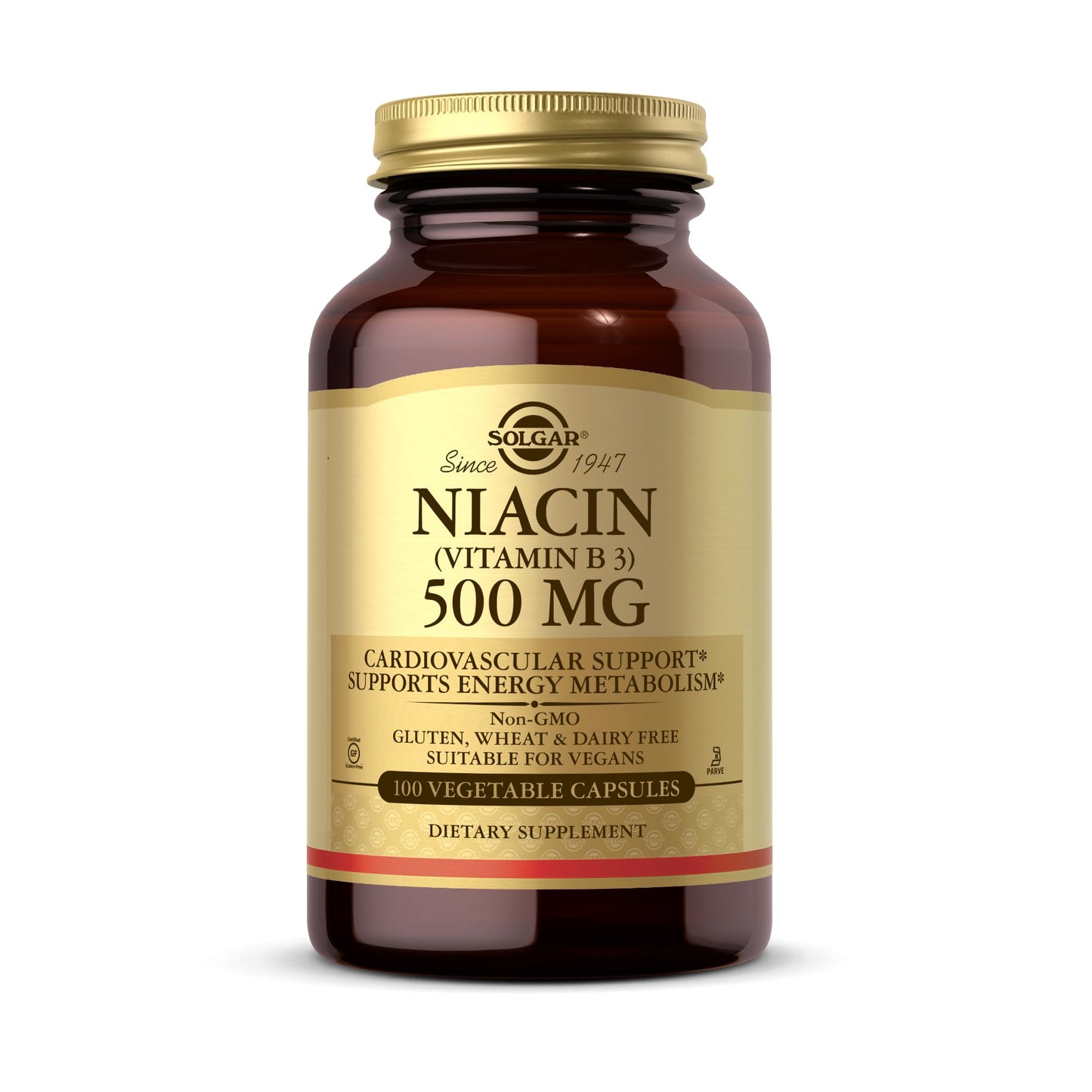 Solgar Niacin (Vitamin B3) 500 mg – 100 Vegetarian Capsules | Energy Metabolism