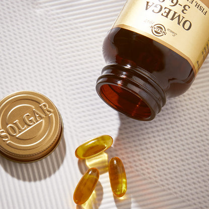Solgar 1300 mg Omega 3-6-9-60 Softgels – Joint & Skin Health | Non-GMO, Gluten Free | 20 Servings