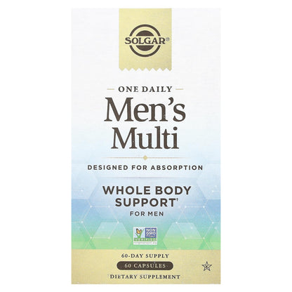 Solgar One Daily Men's Multivitamin – Highly Absorbable, 60 Servings