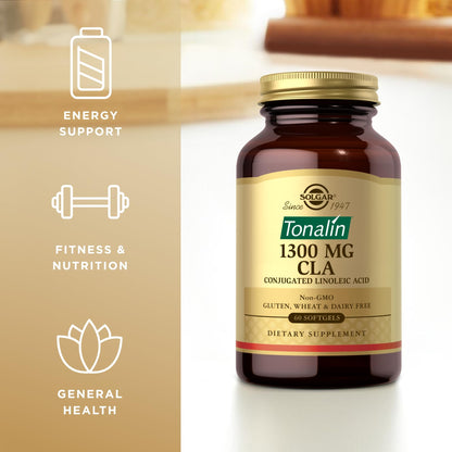 Solgar Tonalin CLA 1300 mg | 60 Softgels | Non-GMO, Gluten & Dairy Free | 60 Servings