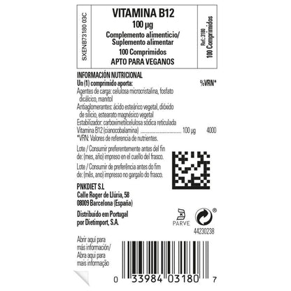 Solgar Vitamin B12 100 mcg – 100 Tablets | Vegan, Non-GMO, Gluten & Dairy Free