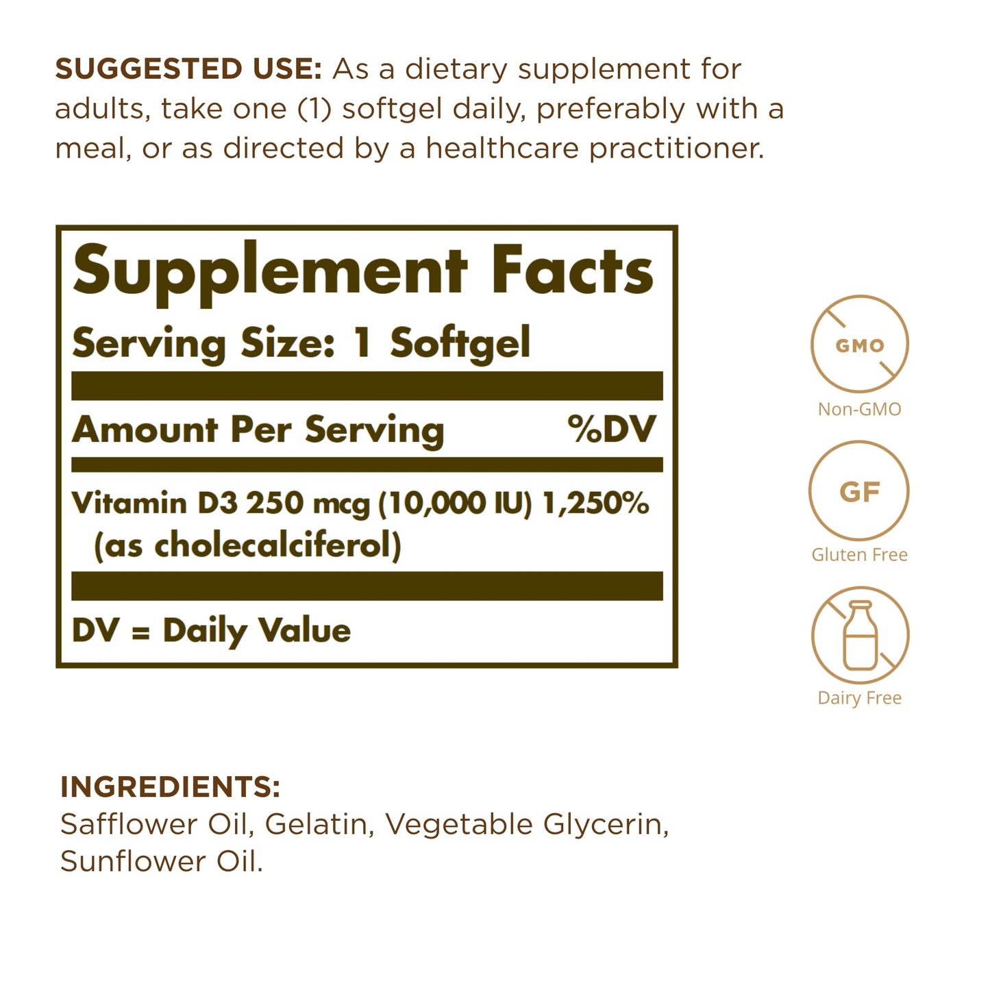 Solgar Vitamin D3 10,000 IU Softgels – 120 Count, 3 Pack | Bone, Muscle & Immune Support