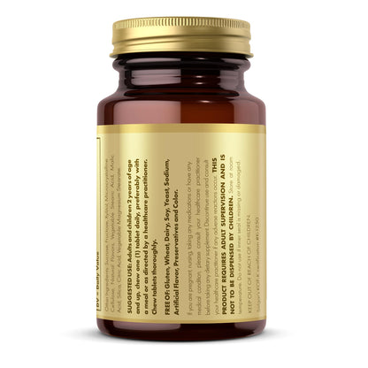 Solgar Vitamin D3 (Cholecalciferol) 25 mcg (1000 IU) - Strawberry Banana Swirl, 100 Chewable Tablets - Non-GMO, Kosher