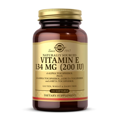 Solgar Vitamin E 200 IU – 100 Softgels | Natural Antioxidant & Immune Support