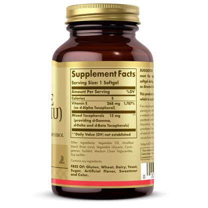 Solgar Vitamin E 268 mg (400 IU) – 100 Vegan Softgels – Naturally Sourced, Non-GMO & Gluten Free