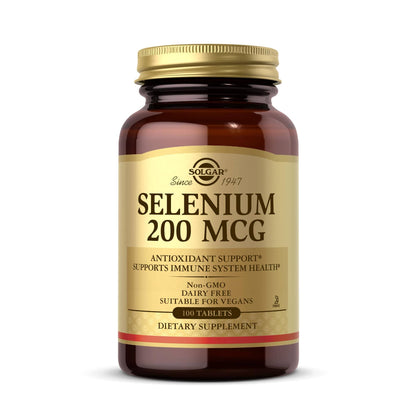 Solgar Selenium 200 mcg Tablets – 100 Count | Essential Trace Mineral