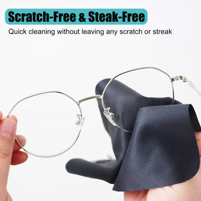 Solid Color Keychain Microfiber Eyeglasses Cleaner – Portable Cleaning Cloth Wipes for Glasses, Sunglasses, Jewelry & Electronics