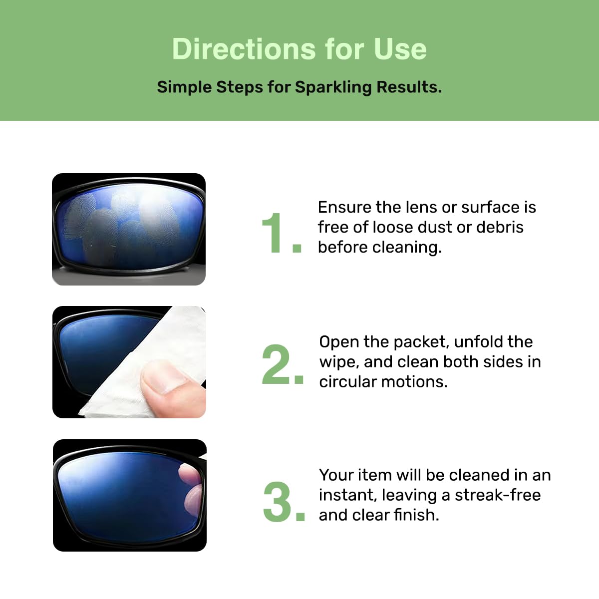 SOLWST Optix Lens Cleaning Wipes - 200 Pre-Moistened, Individually Wrapped Wipes for Eyeglasses, Lenses, Tablets & Screens
