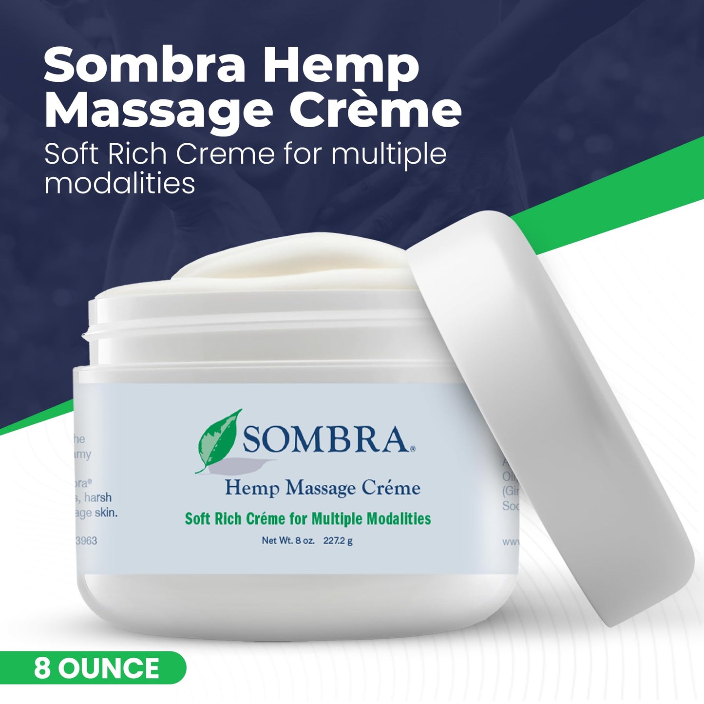 Sombra Hemp Massage Crème – Soothes Sore Muscles (8oz)