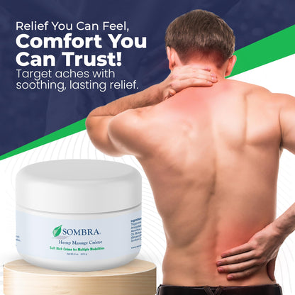 Sombra Hemp Massage Crème – Soothes Sore Muscles (8oz)