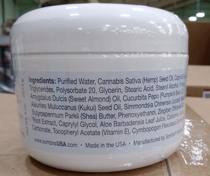 Sombra Hemp Massage Crème – Soothes Sore Muscles (8oz)
