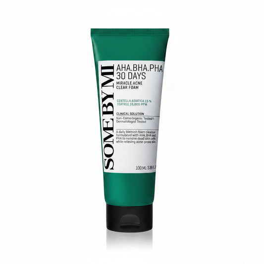 Some By Mi AHA∙BHA∙PHA 30 Days Miracle Acne Clear Foam for Problem Skin, Acne