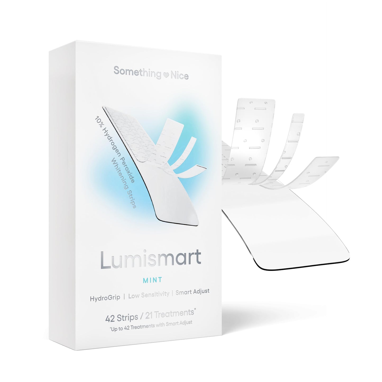 Something Nice Lumismart Whitening Strips – Dentist-Designed, Enamel-Safe, Mint