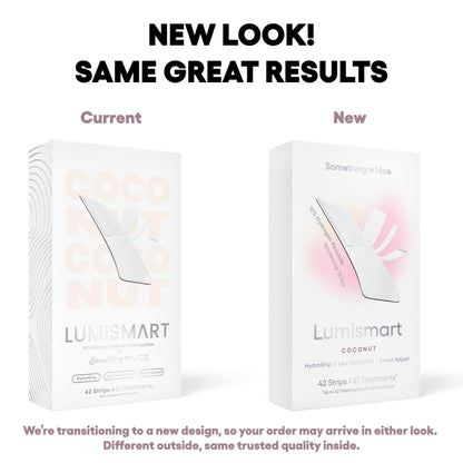 Something Nice Lumismart Whitening Strips – Dentist-Designed, Enamel-Safe, Coconut, 42 Treatments, Smart Adjust