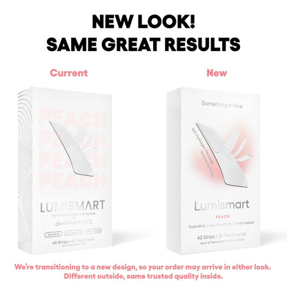 Something Nice Lumismart Whitening Strips – Dentist-Designed, Enamel Safe, Up to 42 Treatments with Smart Adjust – Peach for Sensitive Teeth