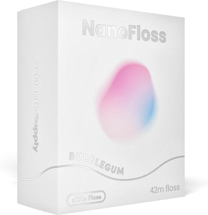 Something Nice NanoFloss Threader – Bubblegum, 42M Vegan Floss with Nano Hydroxyapatite