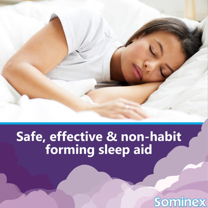 Sominex Nighttime Sleep-Aid Original Formula - Safe, Non-Habit Forming, 16 Tablets