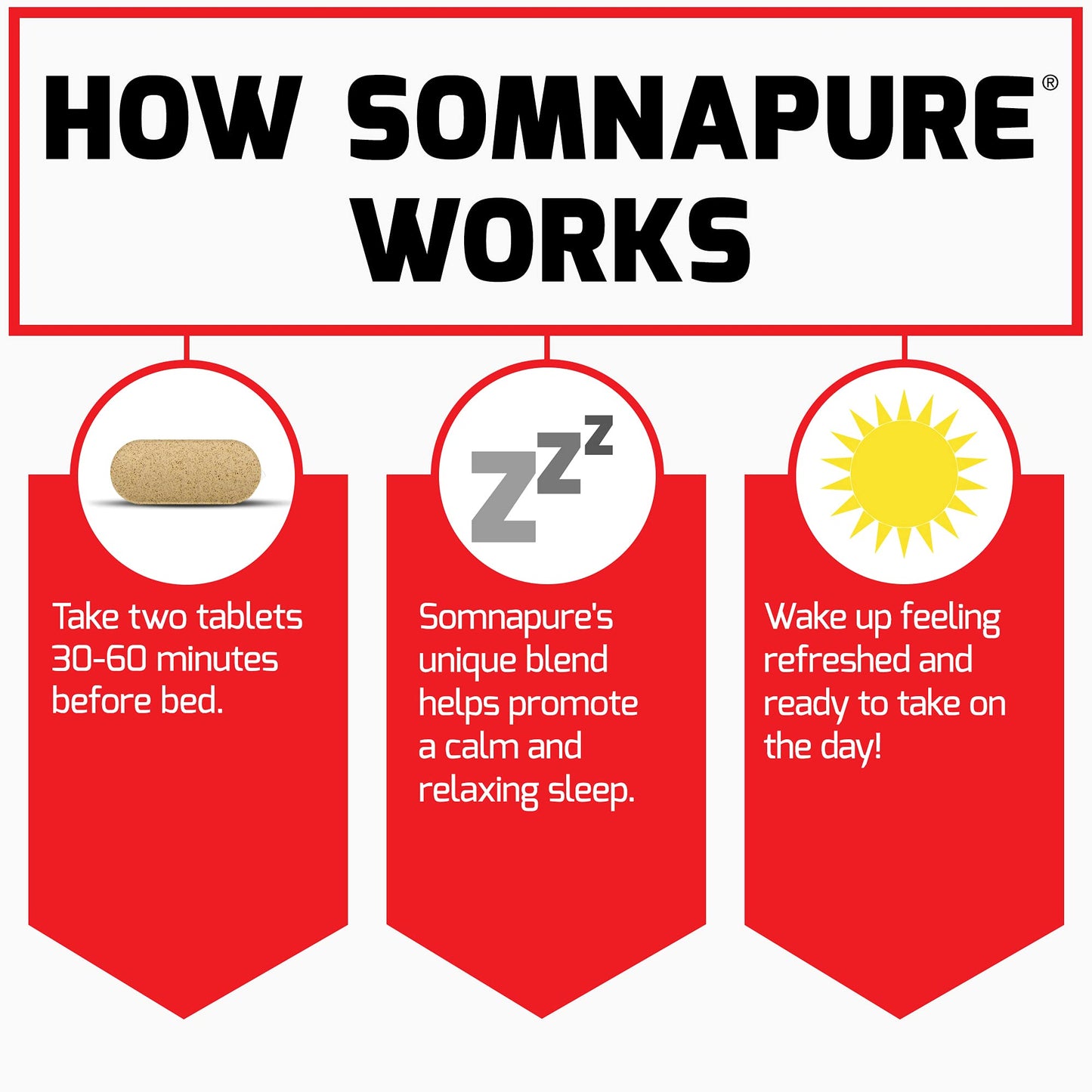 Somnapure Sleep Aid – Non-Habit-Forming Melatonin, 120 Tablets (2-Pack)