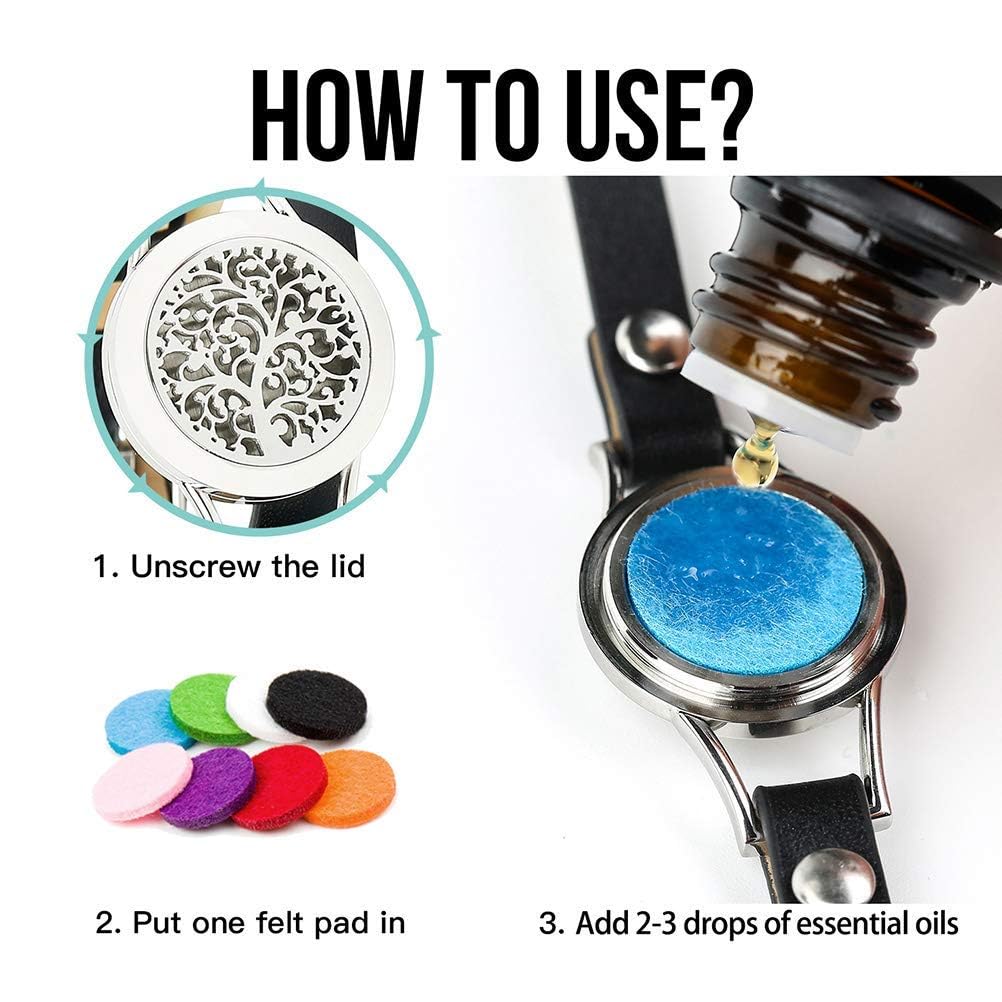 SOMORA Aromatherapy Diffuser Bracelet Gift Set – Unique Gifts for Women (Black)