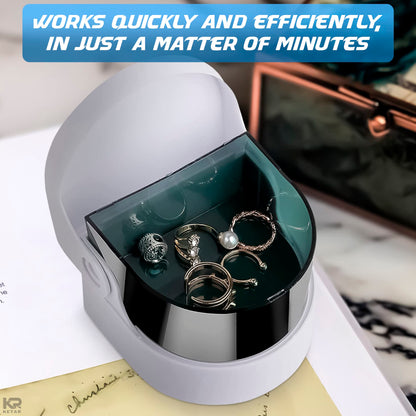 Sonic Cordless Denture Cleaner for Jewellery, Rings & Coins – Portable Battery Vibrating Machine