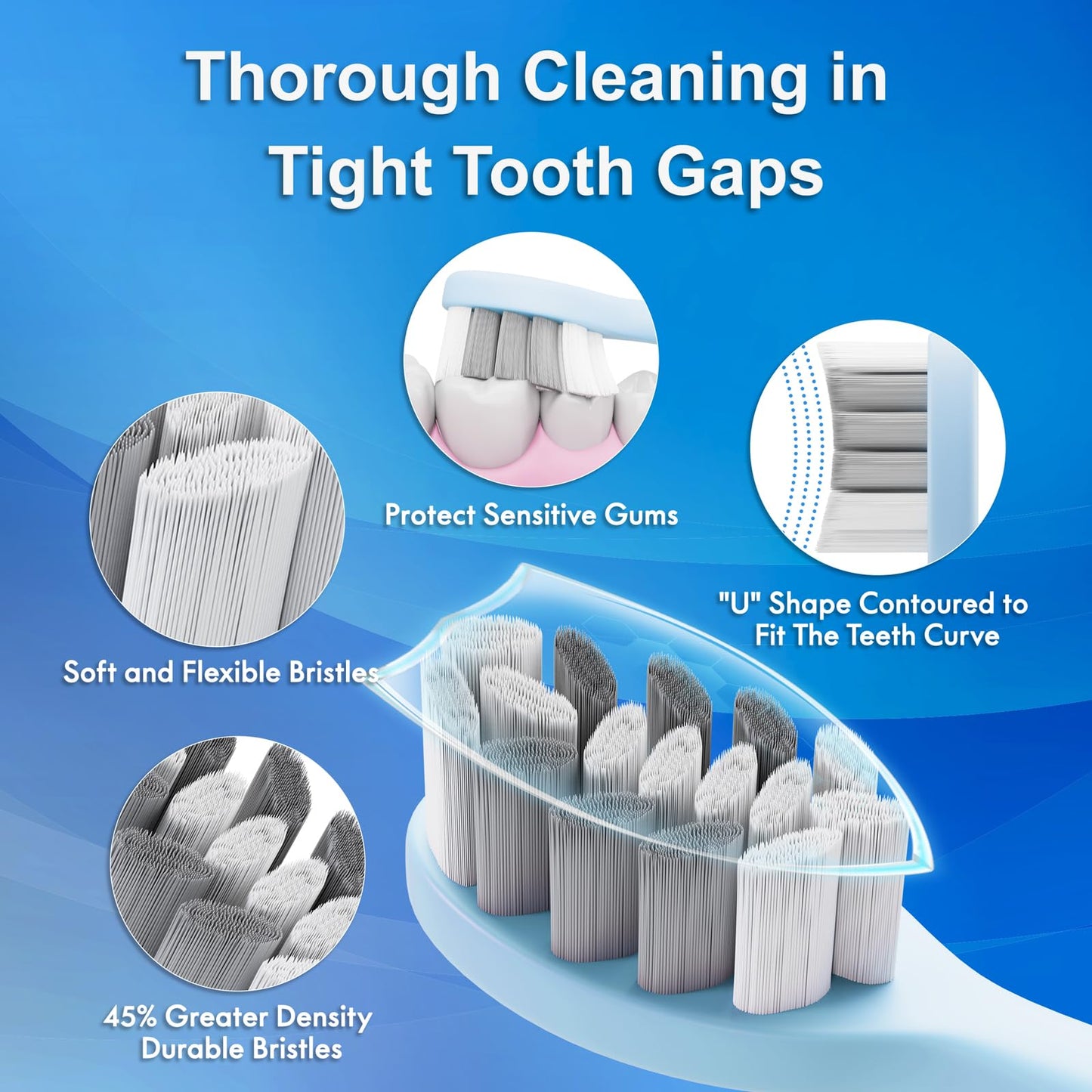 Sonic Electric Toothbrush for Adults & Kids – 5 Modes, 42,000 VPM, 90-Day Charge