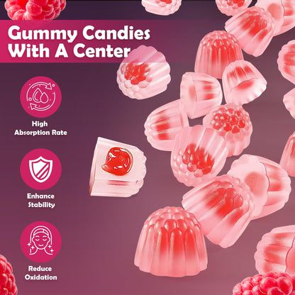 Soochic Potassium Citrate Gummies - 1200mg Potassium Chewables (60 Count) - Vegan, Gluten Free, Sugar Free - Raspberry