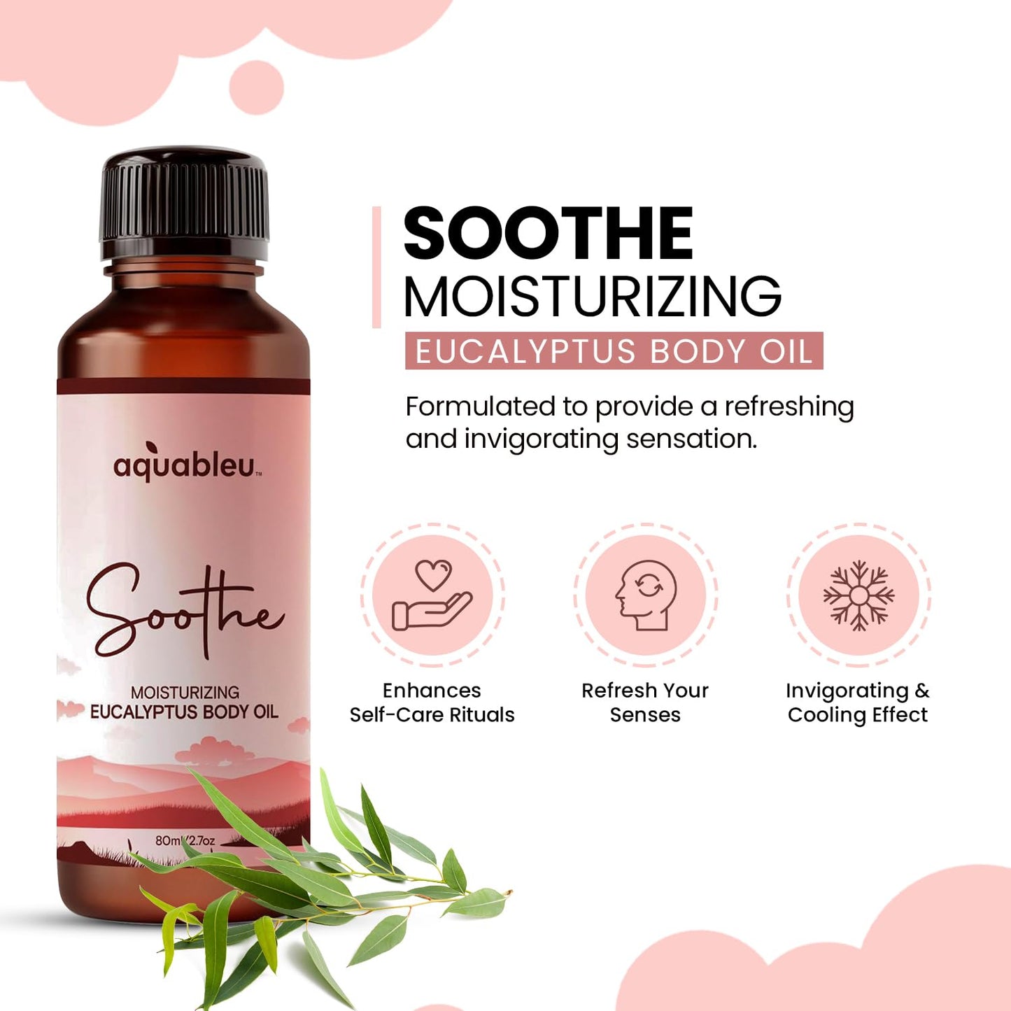 Eucalyptus Massage Oil – Soothing Aromatherapy (80ml) | Relaxation Gift
