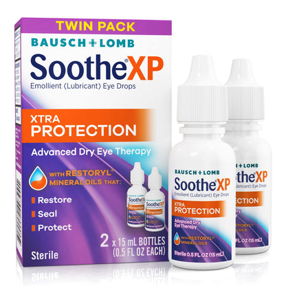 Soothe XP Eye Drops – Extra Lipid-Layer Protection, Restores Moisture, 0.5 Fl Oz (Pack of 2)
